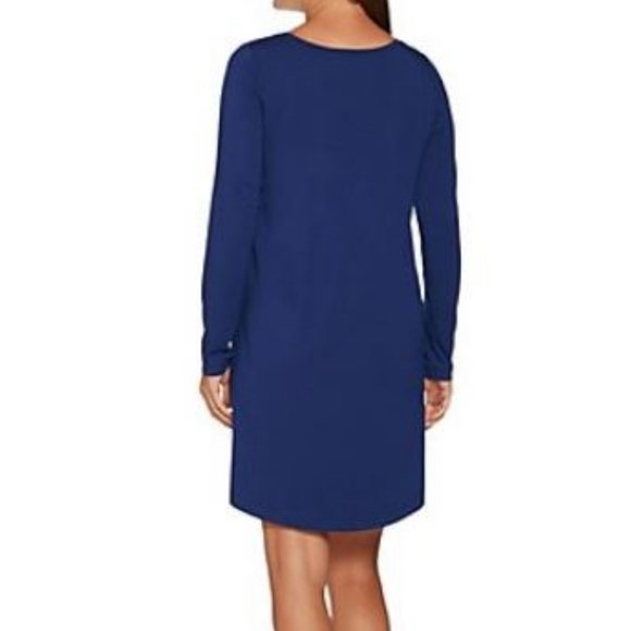 AnyBody Cozy Knit Message T-Shirt Sleep Dress 3953 - Picture 3 of 3